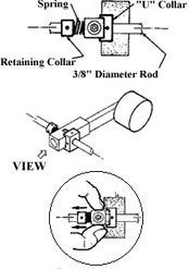 "B" Mounting Hardware, for 3/8" Diameter Rod