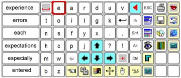 The Grid used as an on-screen keyboard